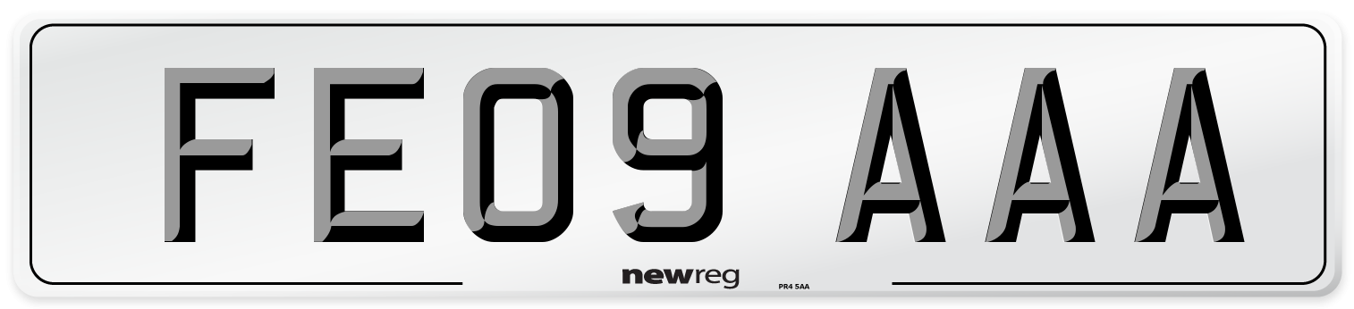 FE09 AAA Number Plate from New Reg